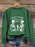 Women's I Got Your Back Skeleton Crew Neck Sweatshirt