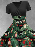 Women's Christmas Gift Christmas Tree Print Design Maxi Dress