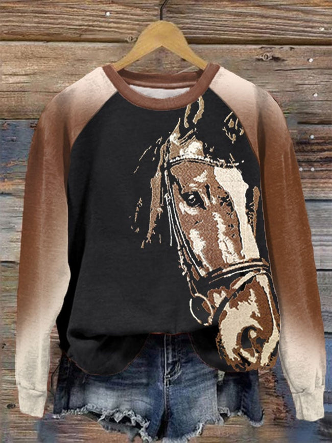 🔥Buy 3 Get 10% Off🔥Women's Western Horse Print Sweatshirt