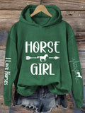 🔥Buy 3 Get 10% Off🔥Women's Heartbeat Horse Lover Casual Hoodie