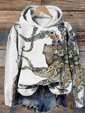 Colorful Octopus Oil Painting Print Hoodie