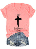 Women's Casual I Can'T But I Know A Guy Printed Short Sleeve T-Shirt