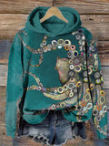 Colorful Octopus Oil Painting Print Hoodie