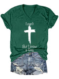 Women's Casual I Can'T But I Know A Guy Printed Short Sleeve T-Shirt