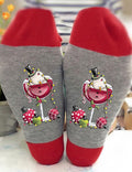 Christmas Snowman Wine Socks