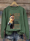 🔥Buy 3 Get 10% Off🔥Women's Western Pony I Don't Ride For Fun I Ride To Escape Printed Sweatshirt