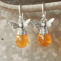 Vintage Bee Drop Earrings