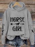🔥Buy 3 Get 10% Off🔥Women's Heartbeat Horse Lover Casual Hoodie