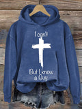 Women's Casual I Can'T But I Know A Guy Printed Long Sleeve Sweatshirt