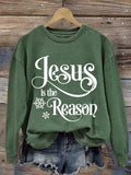 Women'S Jesus Is The Reason Long Sleeve Sweatshirt