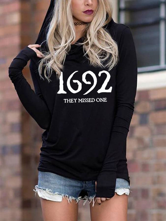 Women's 1692 They Missed One Salem Witch Hoodie