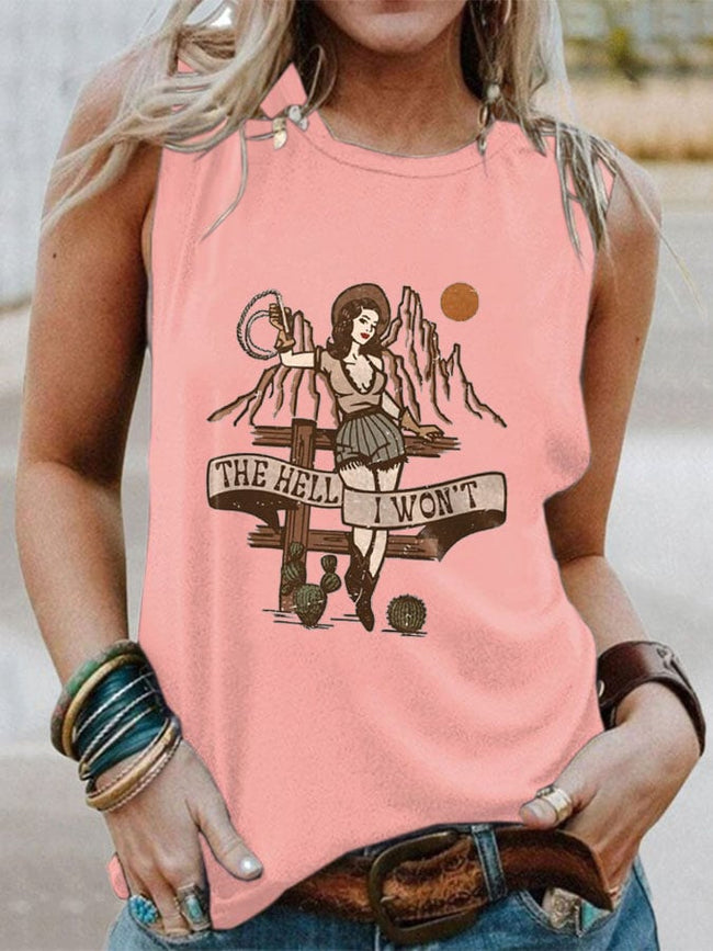 Women's The Hell I Won't Print Casual Vest