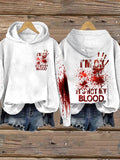 I'M Ok It'S Not My Blood Halloween Women's Printed Long Sleeve Sweatshirt