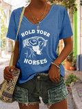 Women's Retro Cowgirl Casual T-Shirt