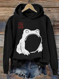 Frog Ancient Japanese Art Print Hoodie