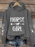 🔥Buy 3 Get 10% Off🔥Women's Heartbeat Horse Lover Casual Hoodie