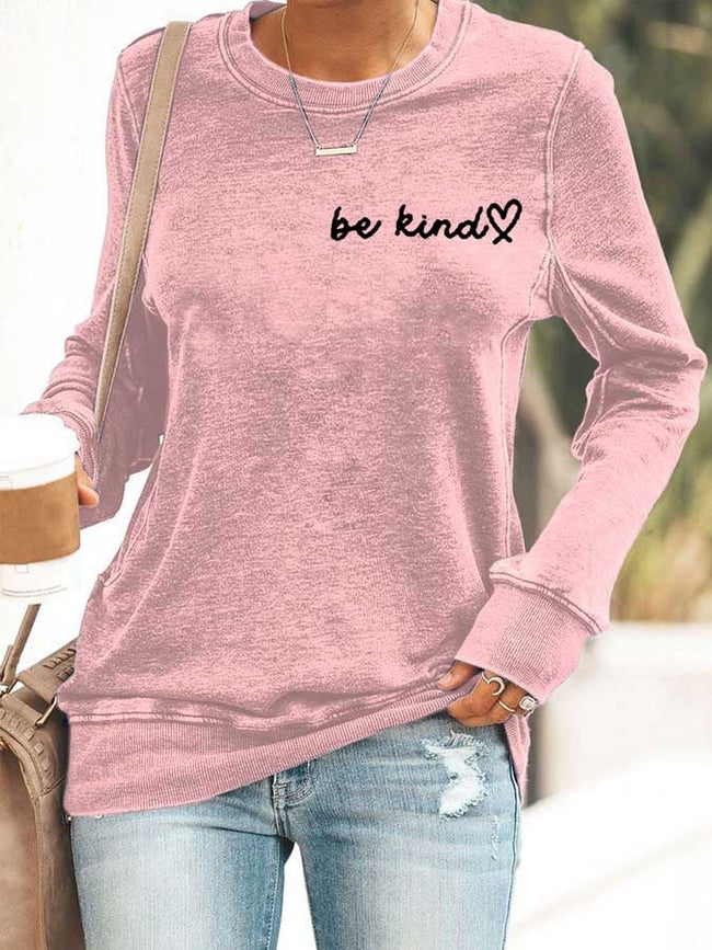 The World Is A Better Place With You In It Round Neck Long Sleeve Sweatshirt