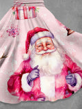 Women's  Christmas Santa  Art Print Casual Dress