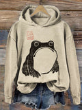 Frog Ancient Japanese Art Print Hoodie