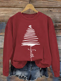 women's faith christmas tree sweatshirt