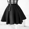 Gothic Dark Strips Bandaged Cutout Caged Dress