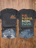 Women's Mother's Day Girl Mama Mommy Mom Bruh. Print T-Shirt