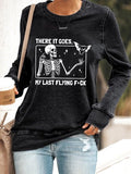 Women's Halloween There It Goes My Last Flying F*ck Sweatshirt