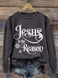 Women'S Jesus Is The Reason Long Sleeve Sweatshirt