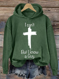 Women's Casual I Can'T But I Know A Guy Printed Long Sleeve Sweatshirt