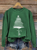 women's faith christmas tree sweatshirt