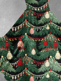 Women's Christmas Gift Christmas Tree Print Design Maxi Dress