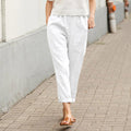 Solid Cotton Linen Pants