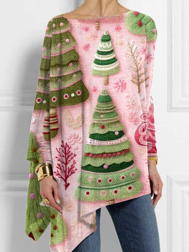 Christmas Santa Embroidery Print Casual Cloak