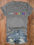 Women's happy Pride/You belong T-shirt