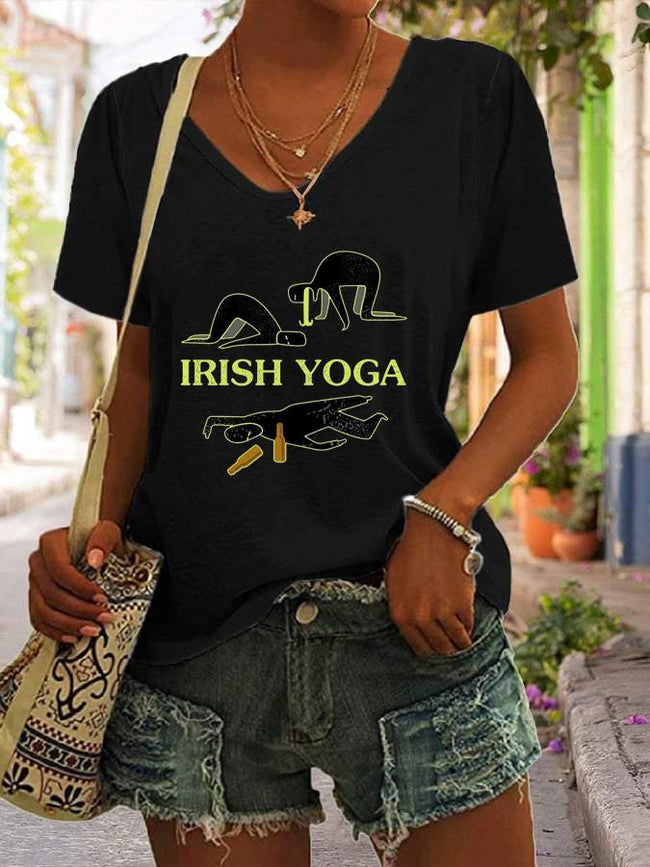 Women's Irish Yoga Print T-Shirt