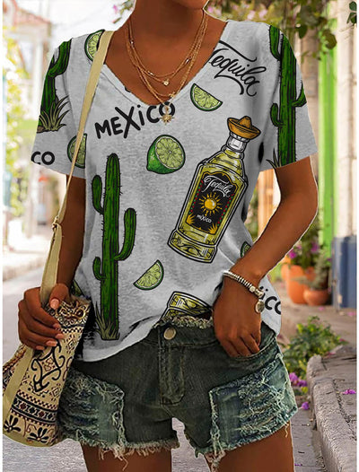 Women's Tequila And Cactus T-Shirt