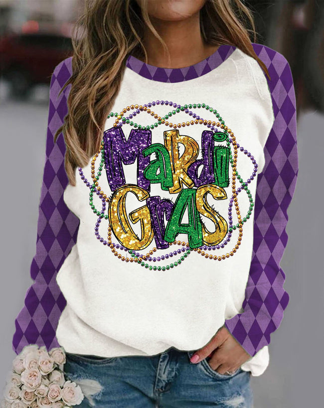 Women's MARDI GRAS DAILY Print Sweatshirt