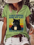 I Like Cats And Coffee And Maybe 3 People T-Shirt