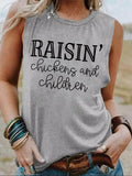 Raisin' Chickens And Children Tank Top