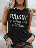 Raisin' Chickens And Children Tank Top