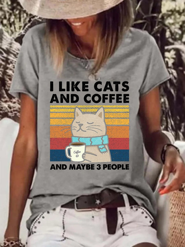 I Like Cats And Coffee T-Shirt