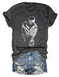 Skeleton And Cat T-shirt