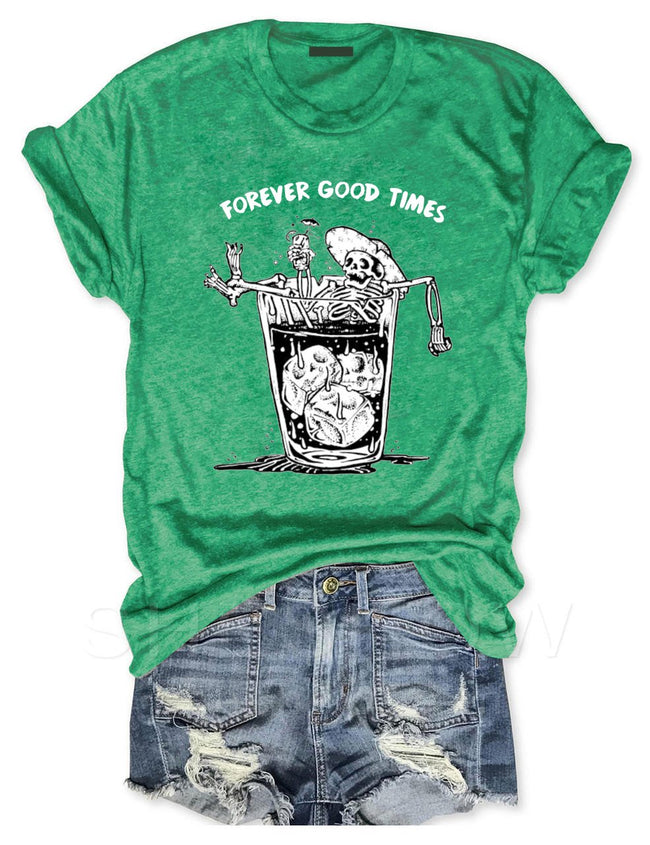 Skeleton Having Good Time T-Shirt