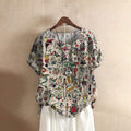 Vintage Sailor Jerry Print Casual Short Sleeve Shirt