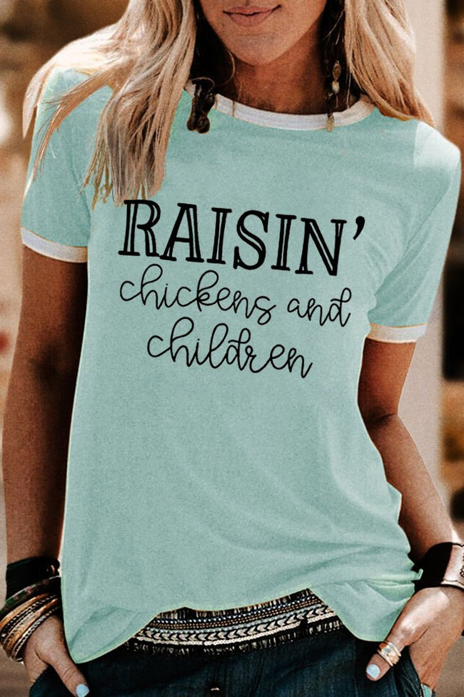 Raisin' Chickens And Children T-Shirt Blouse