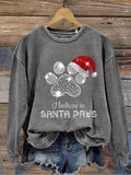 Funng Dog Lover Diamond Letter Christmas Print Sweatshirt