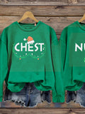 Unisex  Chest Nuts Christmas  Print Casual  Sweatshirt