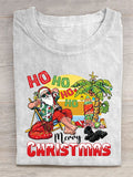 Santa Claus in Hawaii Print T-shirt