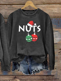 Unisex  Chest Nuts Christmas  Print Casual  Sweatshirt