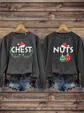 Unisex  Chest Nuts Christmas  Print Casual  Sweatshirt